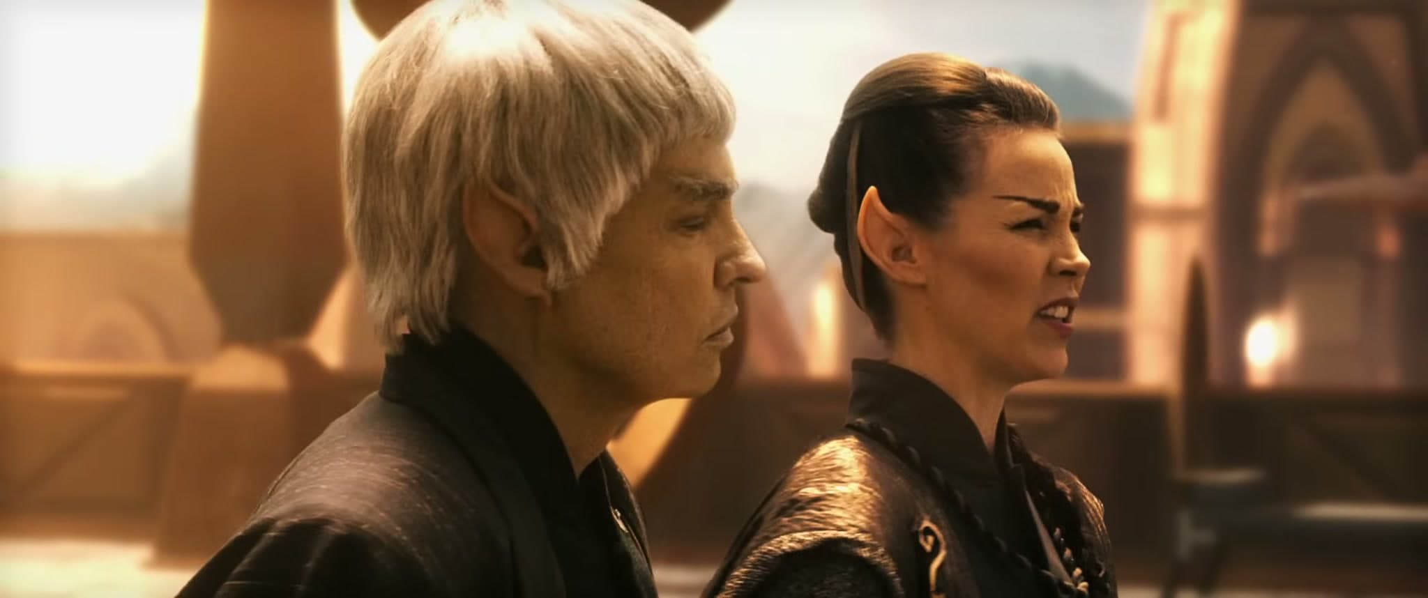 Soval and T'Lera in heated discussion