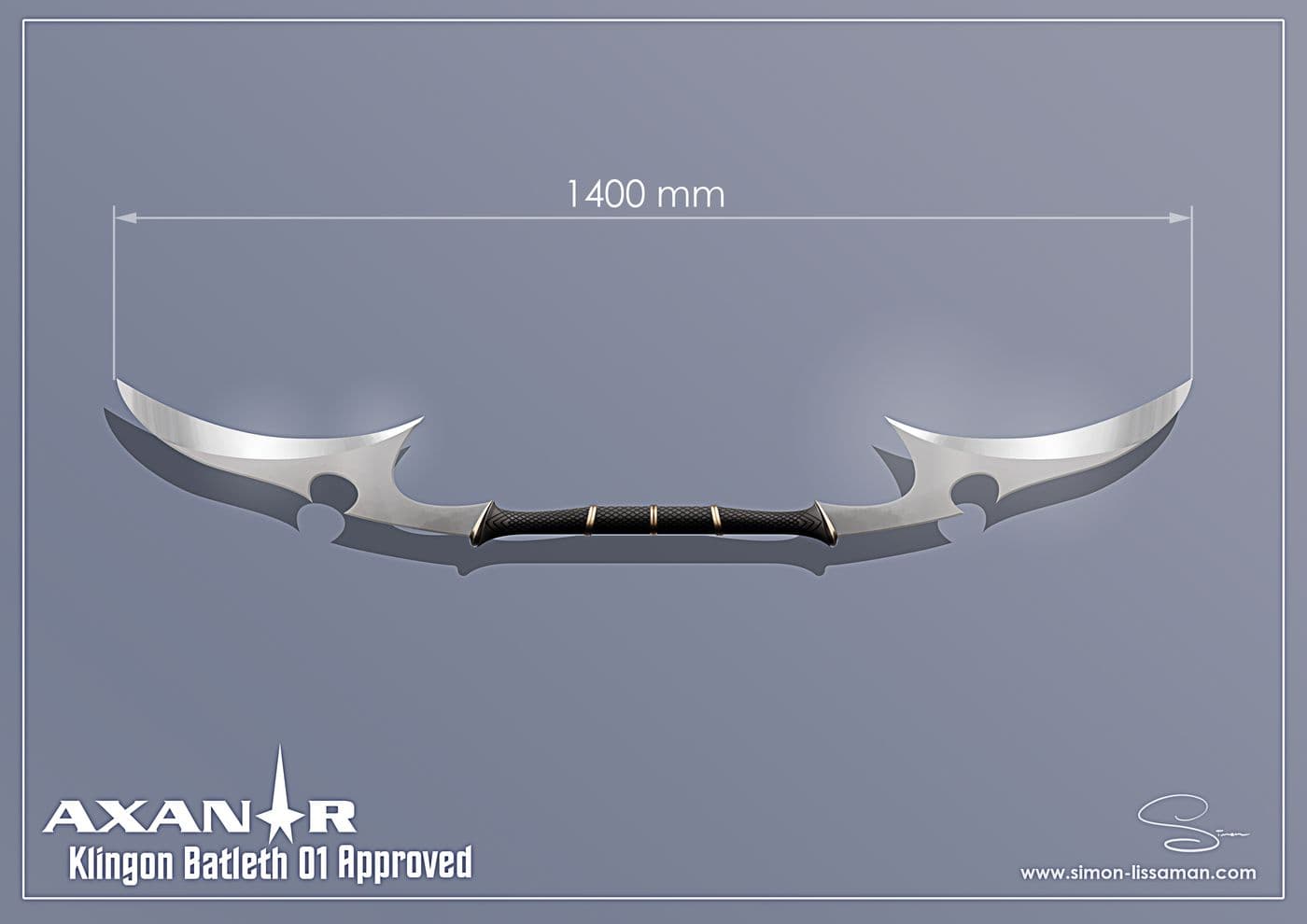 Klingon Batleth01 Approved Design — Klingon Bat'leth Design concept art