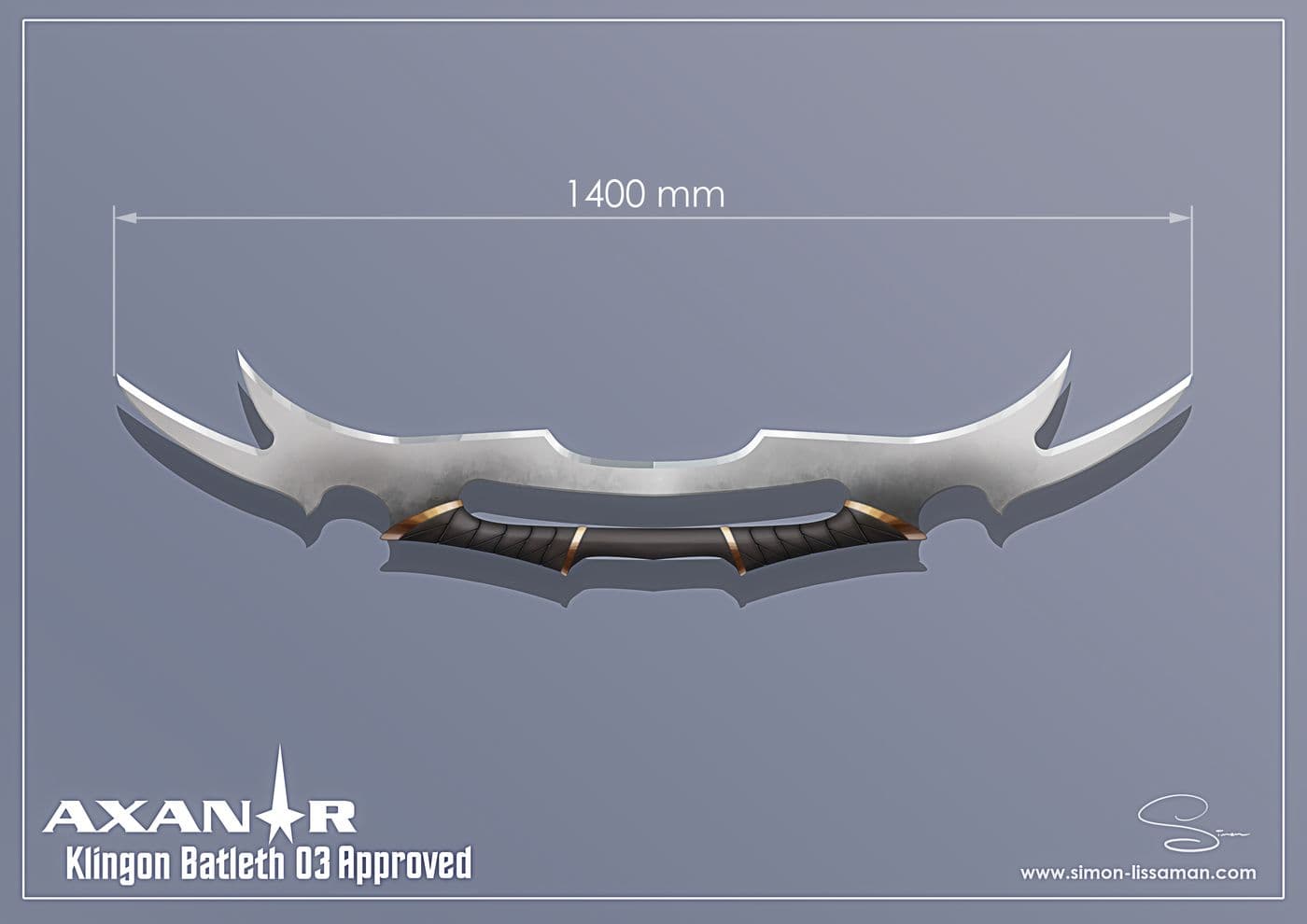 Recovered klingon bat'leth design artifact — Klingon Batleth03 Approved Design. Catalogued by the Memory Alpha Historic Society from the Axanar production archive.