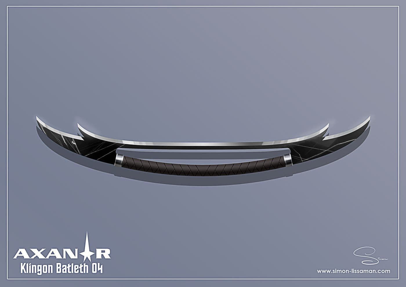 Recovered klingon bat'leth design artifact — Klingon Batleth04. Catalogued by the Memory Alpha Historic Society from the Axanar production archive.