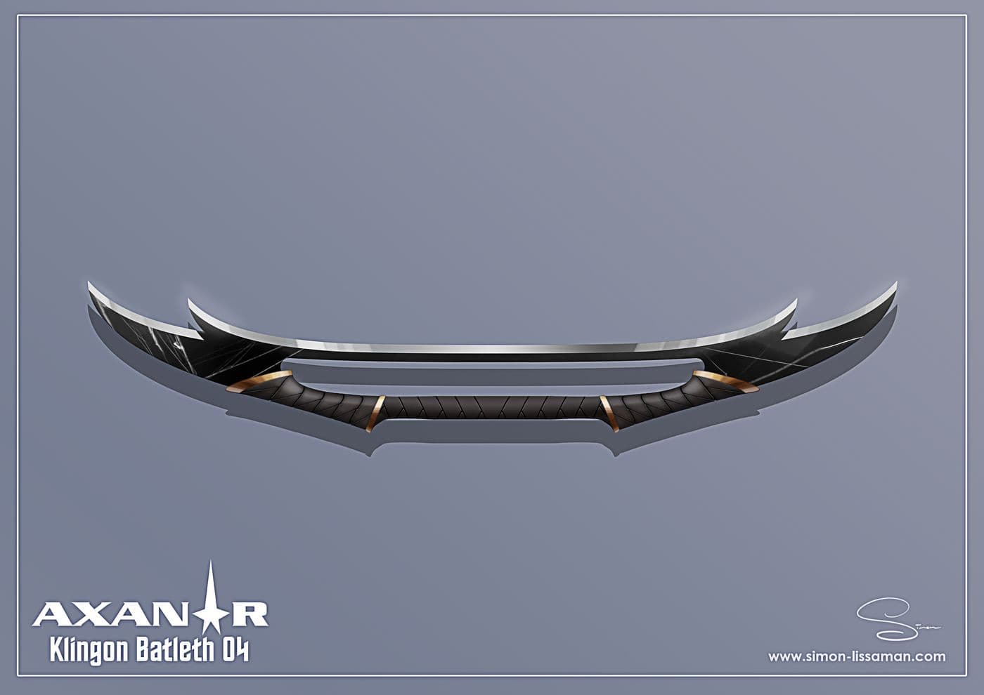 Recovered klingon bat'leth design artifact — Klingon Batleth04a. Catalogued by the Memory Alpha Historic Society from the Axanar production archive.
