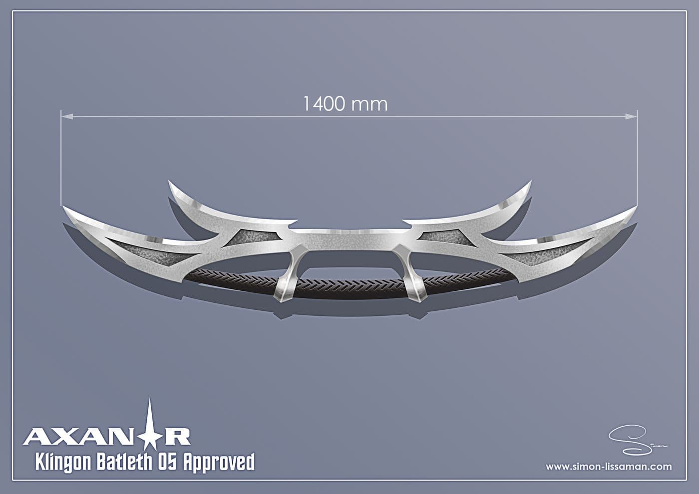 Recovered klingon bat'leth design artifact — Klingon Batleth05 Approved Design. Catalogued by the Memory Alpha Historic Society from the Axanar production archive.