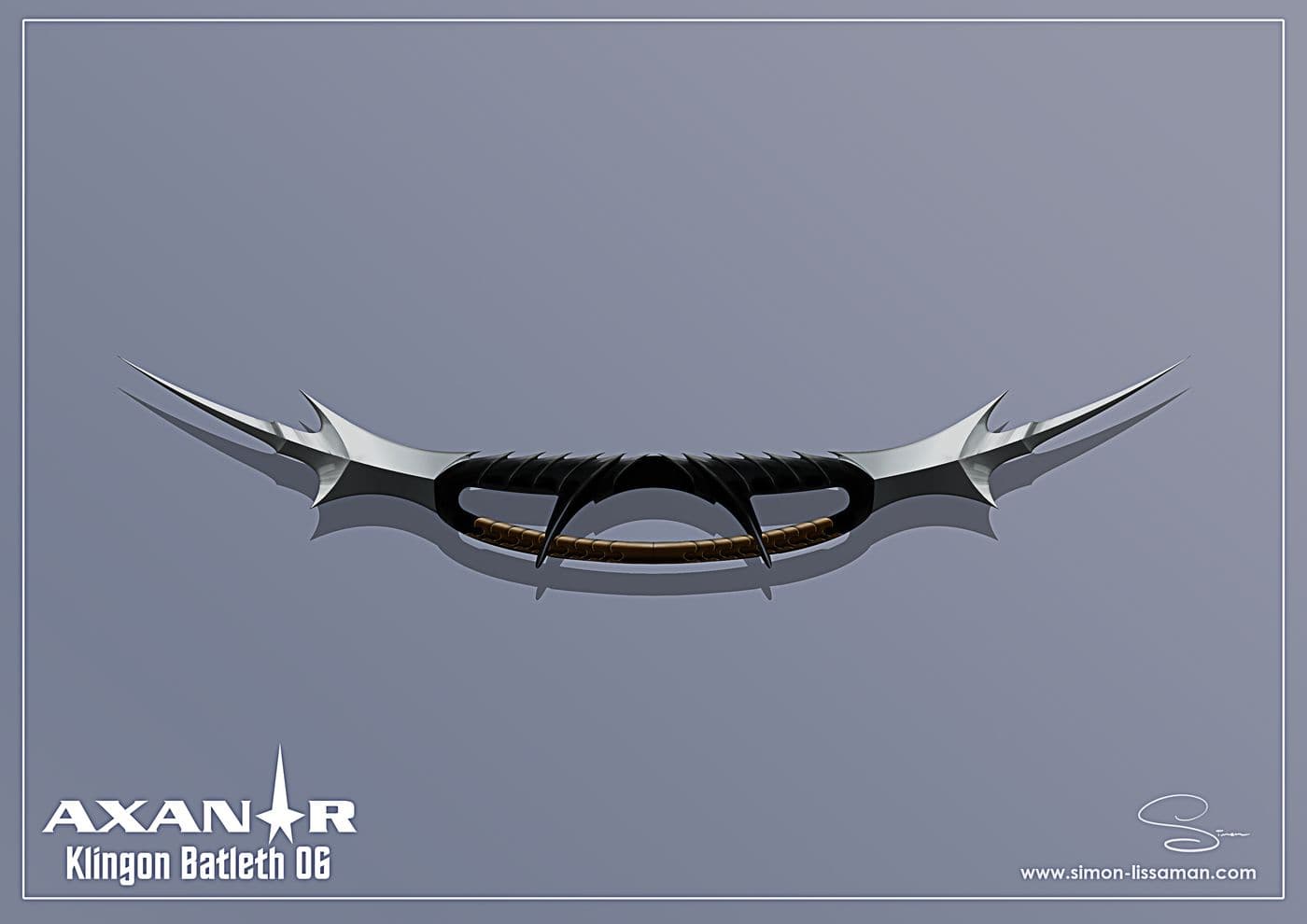 Recovered klingon bat'leth design artifact — Klingon Batleth06. Catalogued by the Memory Alpha Historic Society from the Axanar production archive.
