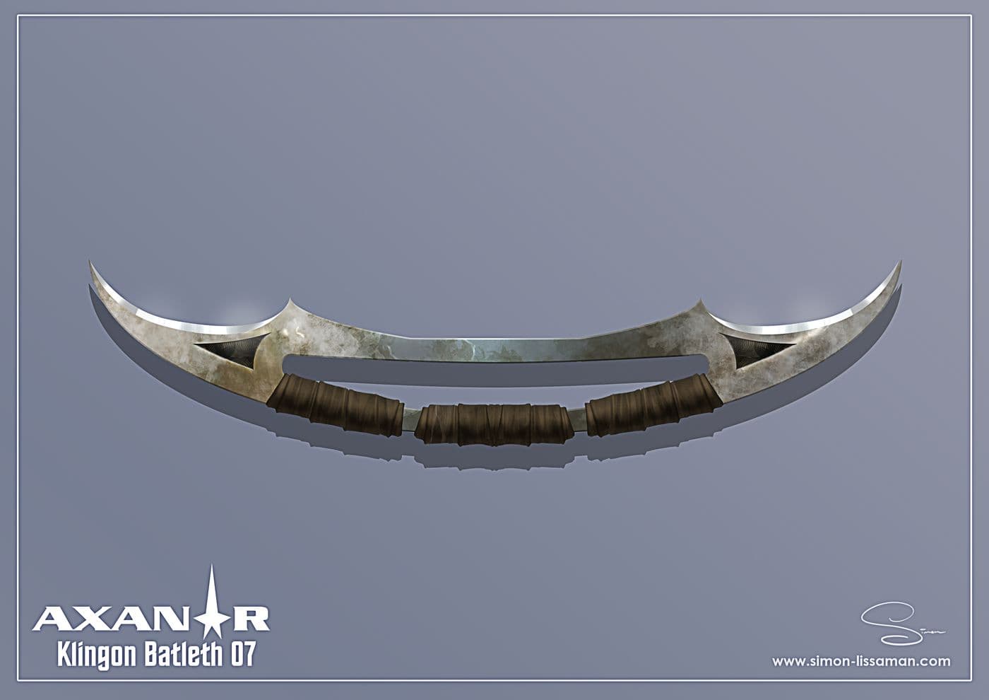 Recovered klingon bat'leth design artifact — Klingon Batleth07a. Catalogued by the Memory Alpha Historic Society from the Axanar production archive.