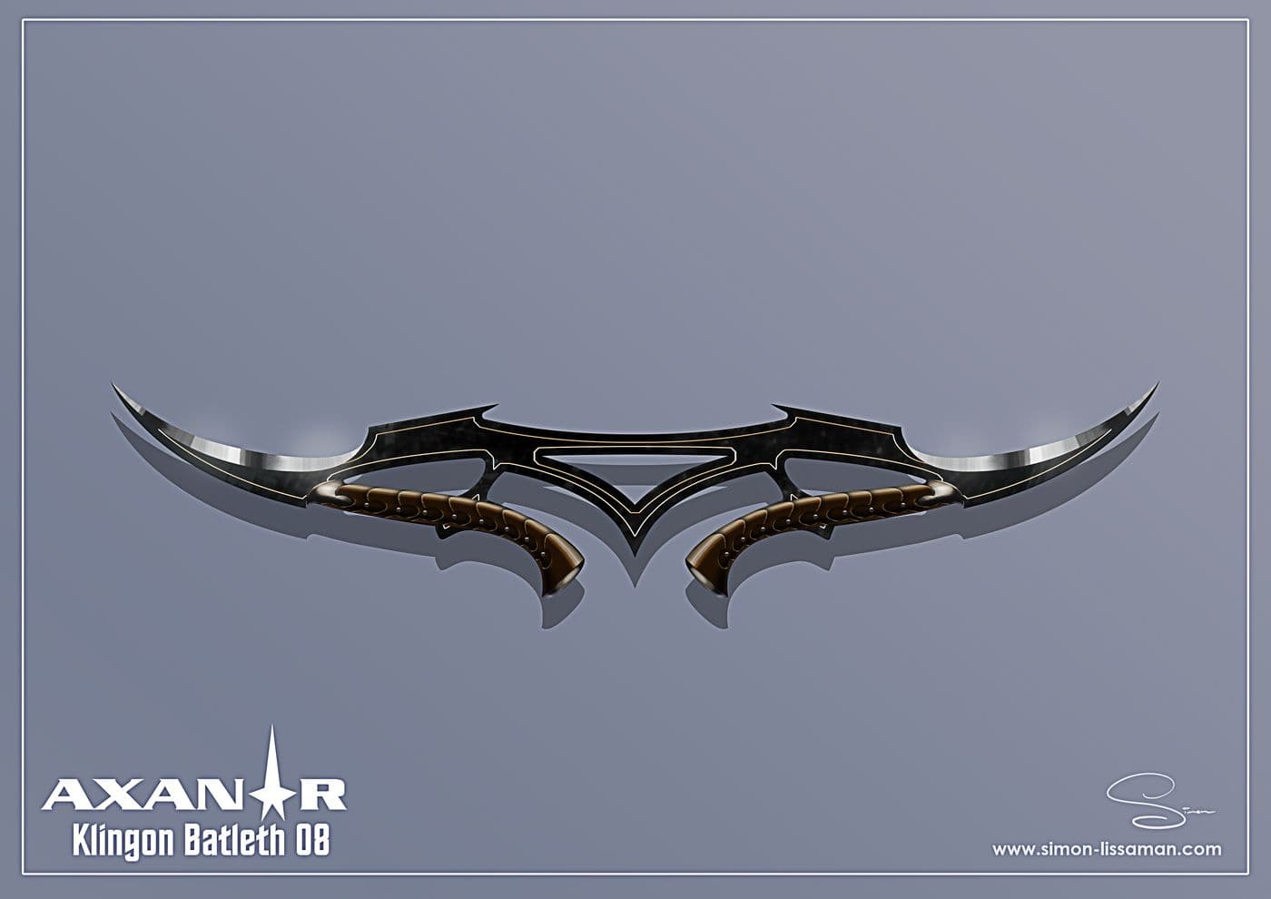 Recovered klingon bat'leth design artifact — Klingon Batleth08. Catalogued by the Memory Alpha Historic Society from the Axanar production archive.