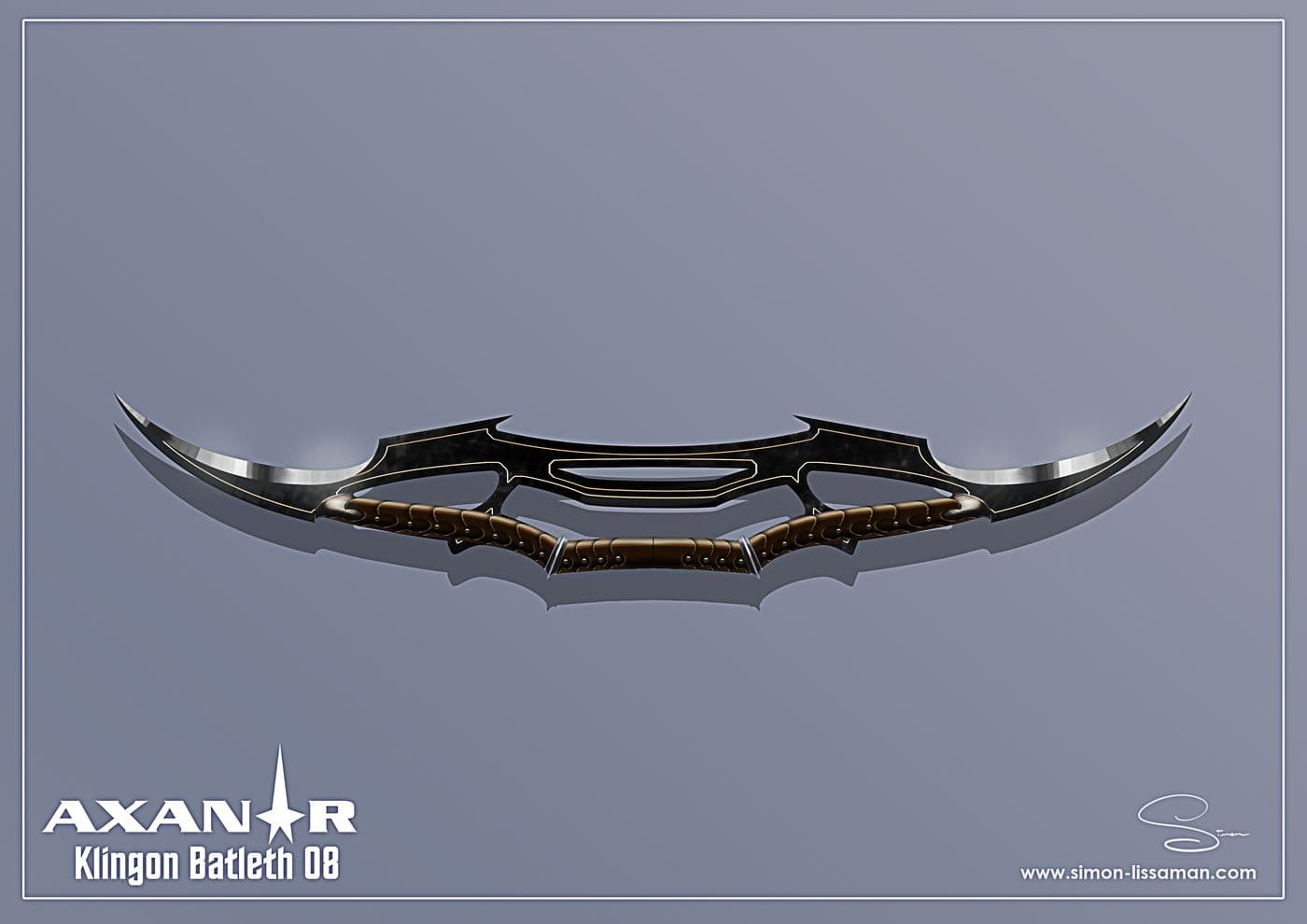 Recovered klingon bat'leth design artifact — Klingon Batleth08a. Catalogued by the Memory Alpha Historic Society from the Axanar production archive.