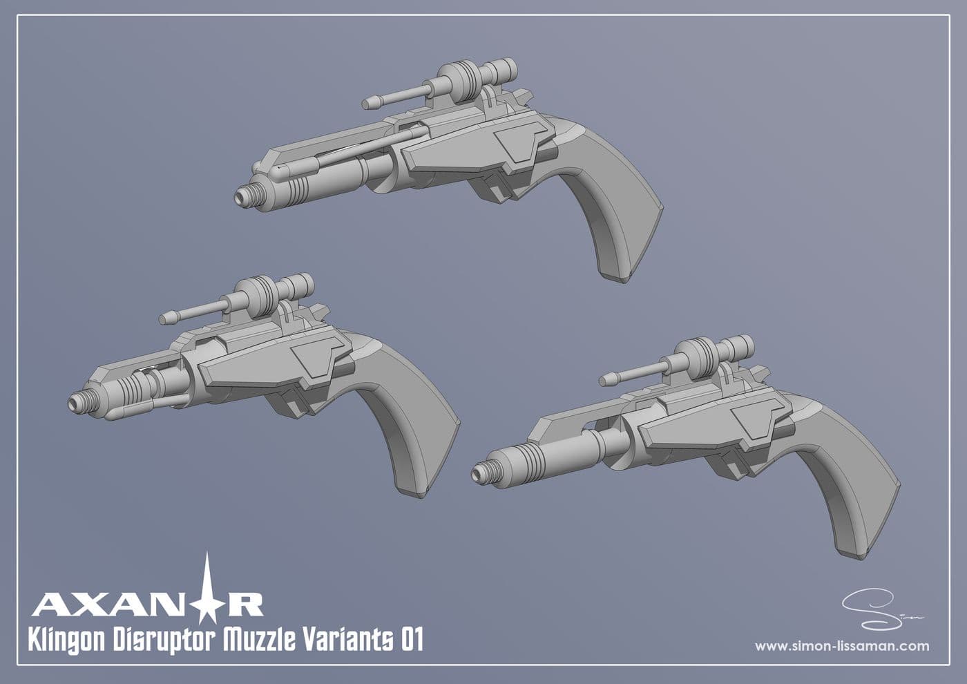 Recovered klingon disruptor design artifact — Klingon Disruptor Muzzles 01. Catalogued by the Memory Alpha Historic Society from the Axanar production archive.