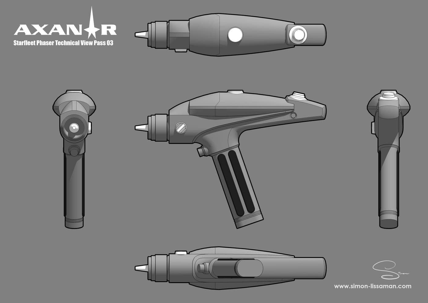 Recovered starfleet phaser design artifact — Starfleet Phaser Technical Plans 03. Catalogued by the Memory Alpha Historic Society from the Axanar production archive.