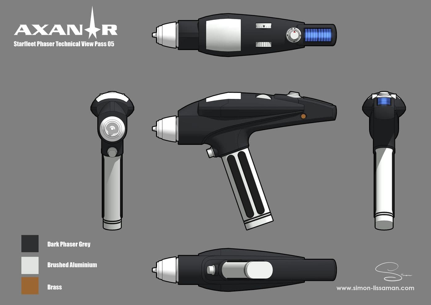 Recovered starfleet phaser design artifact — Starfleet Phaser Technical Plans 05. Catalogued by the Memory Alpha Historic Society from the Axanar production archive.