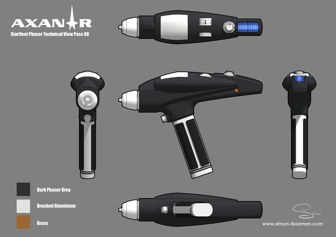 Recovered starfleet phaser design artifact — Starfleet Phaser Technical Plans 06. Catalogued by the Memory Alpha Historic Society from the Axanar production archive.