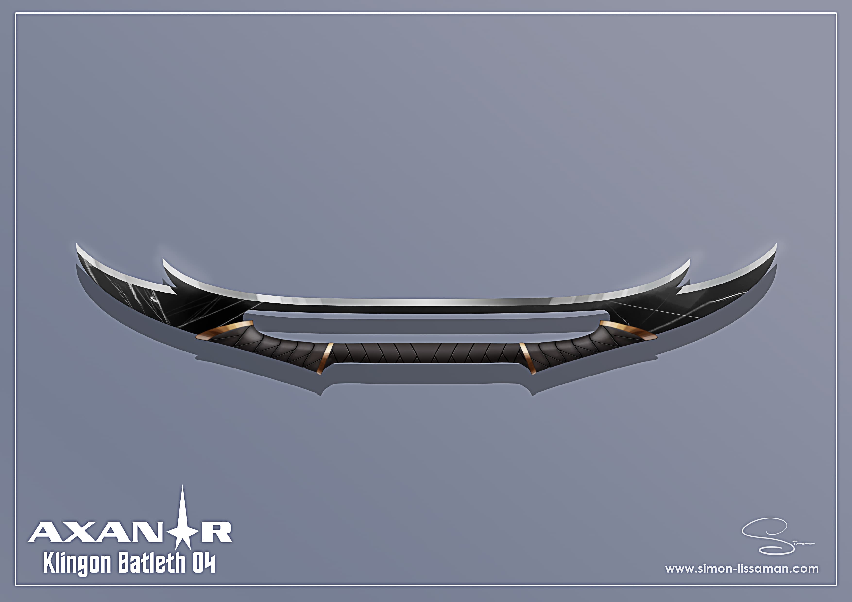 Recovered klingon bat'leth design artifact — Klingon Batleth04a. Catalogued by the Memory Alpha Historic Society from the Axanar production archive.