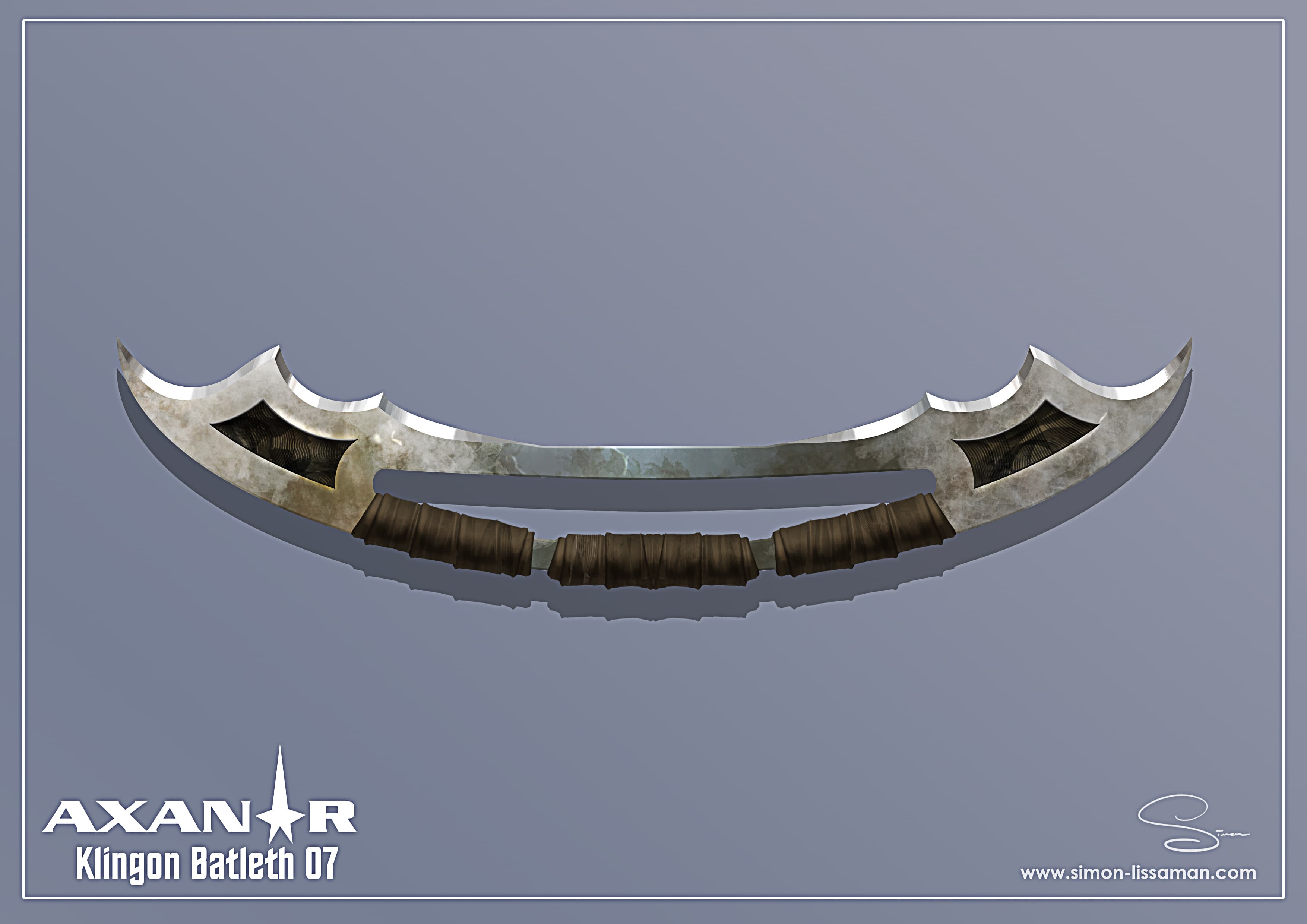 Recovered klingon bat'leth design artifact — Klingon Batleth07. Catalogued by the Memory Alpha Historic Society from the Axanar production archive.