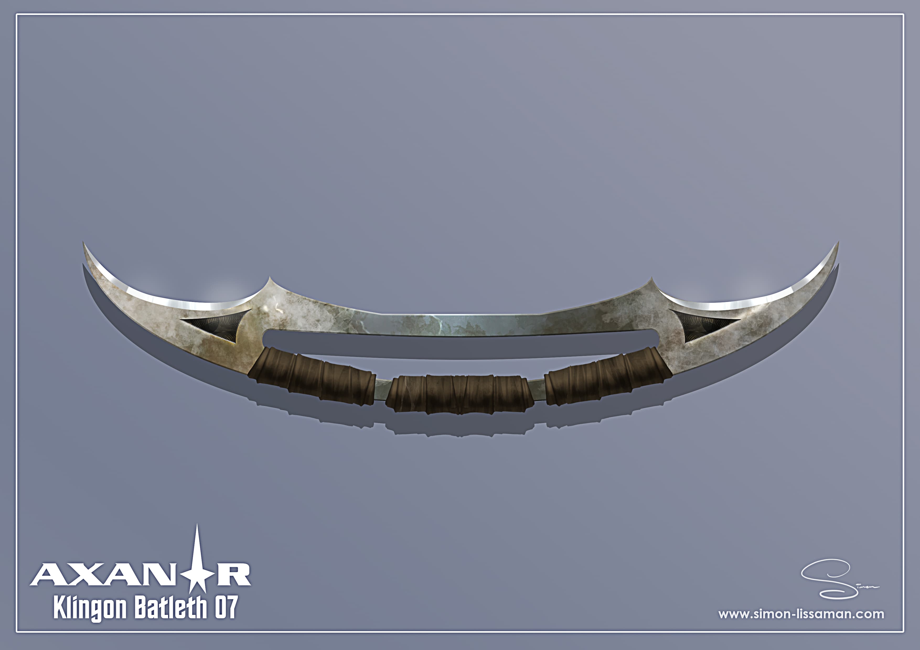 Recovered klingon bat'leth design artifact — Klingon Batleth07a. Catalogued by the Memory Alpha Historic Society from the Axanar production archive.