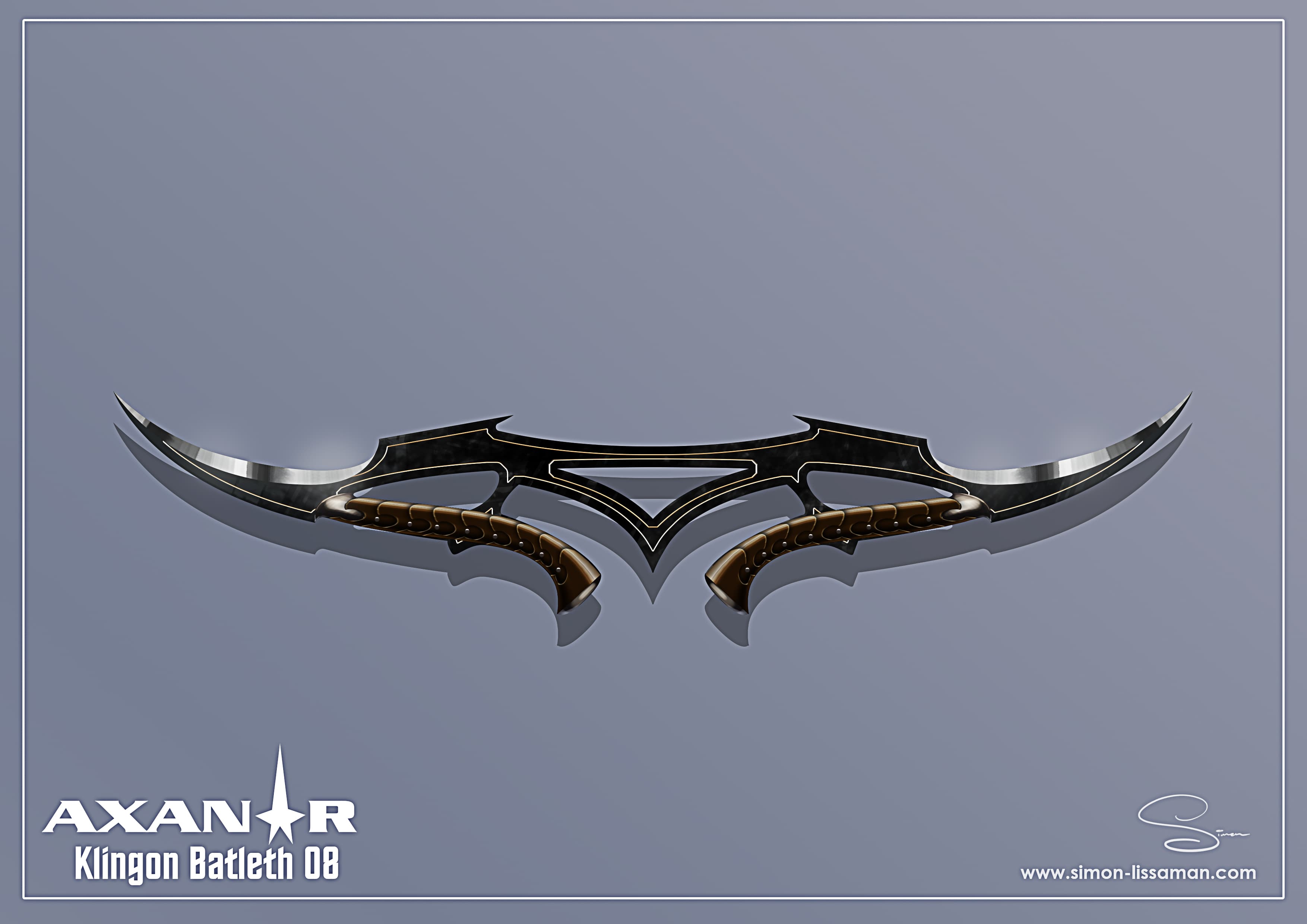 Recovered klingon bat'leth design artifact — Klingon Batleth08. Catalogued by the Memory Alpha Historic Society from the Axanar production archive.