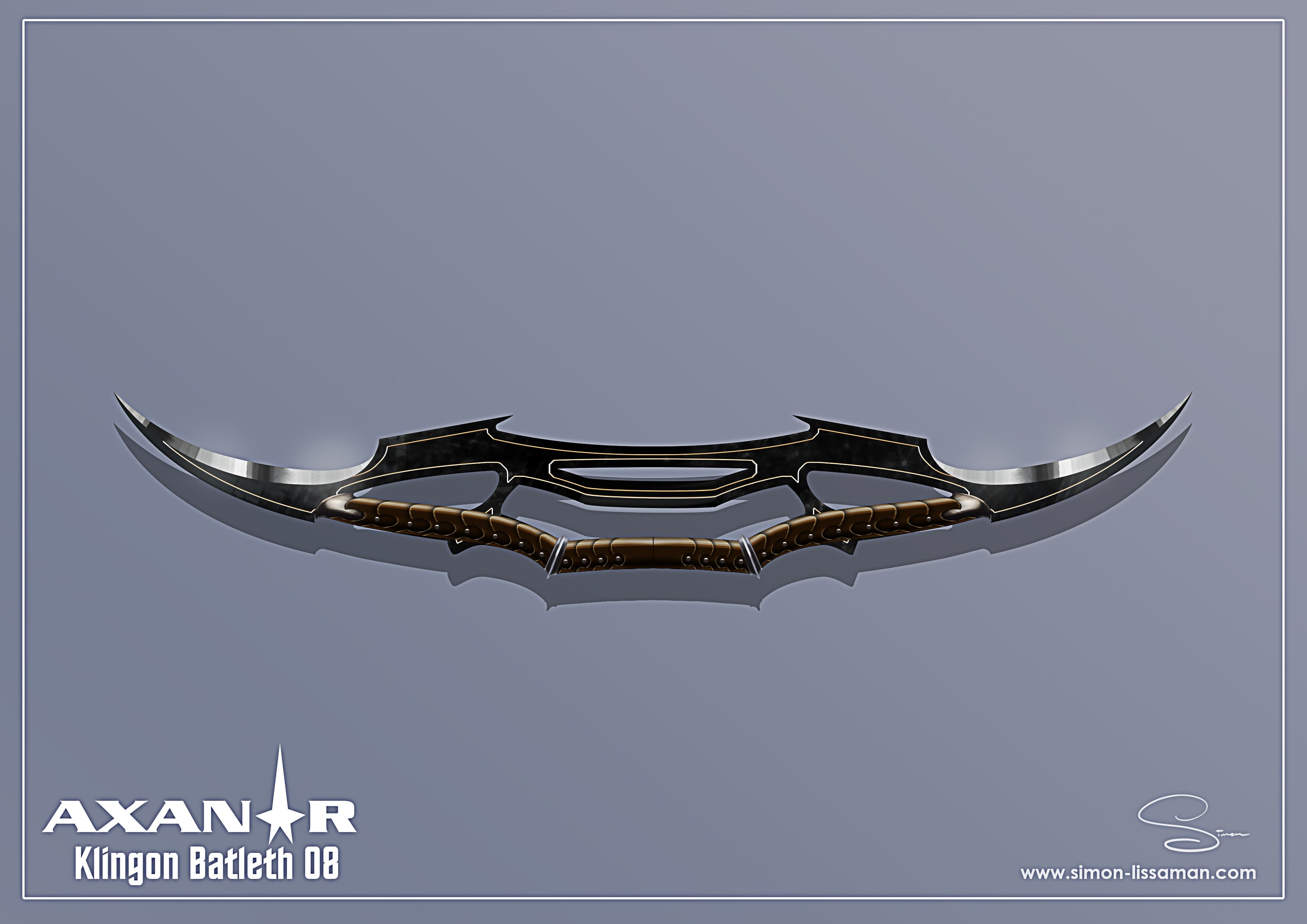 Recovered klingon bat'leth design artifact — Klingon Batleth08a. Catalogued by the Memory Alpha Historic Society from the Axanar production archive.
