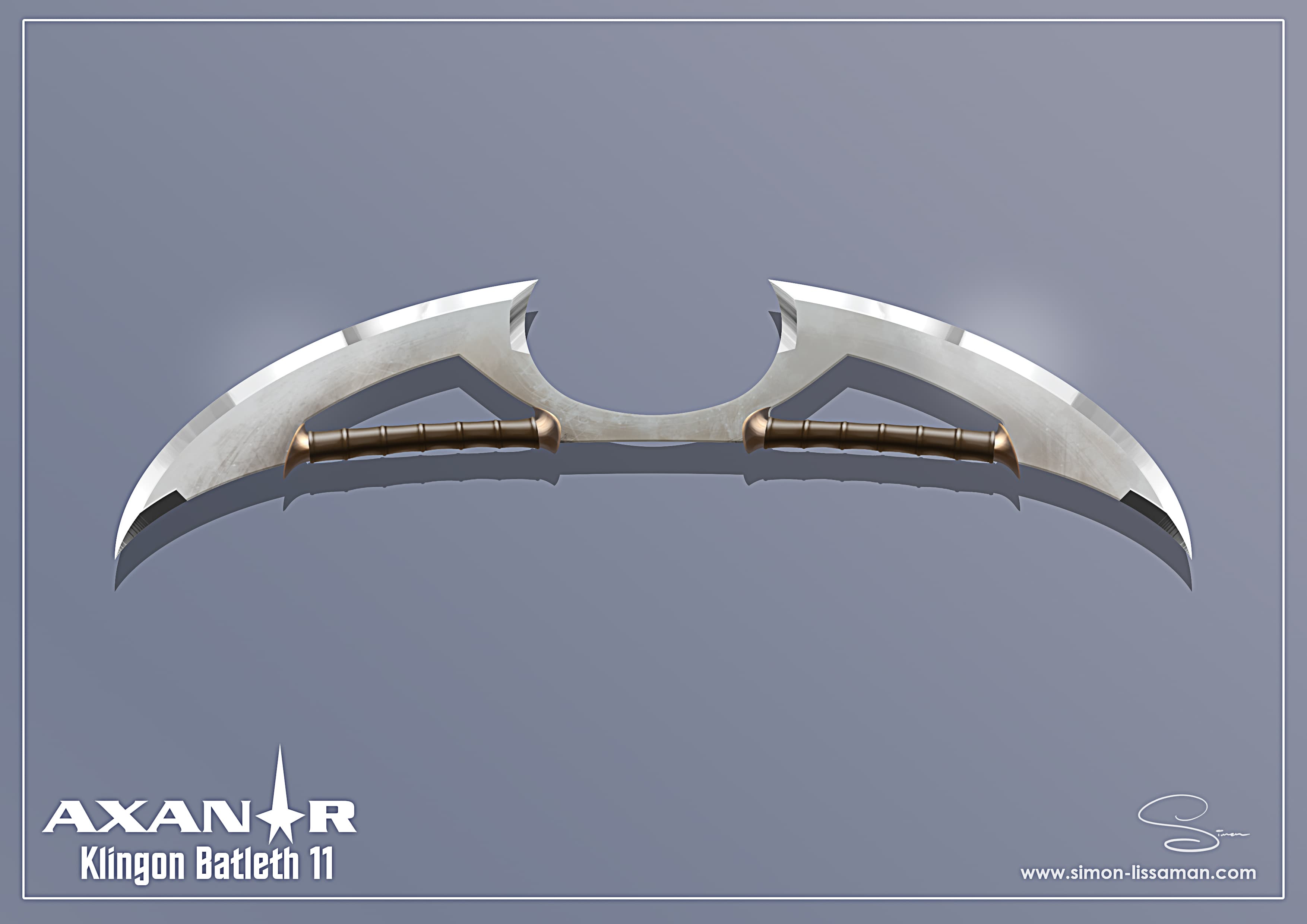 Recovered klingon bat'leth design artifact — Klingon Batleth11a. Catalogued by the Memory Alpha Historic Society from the Axanar production archive.
