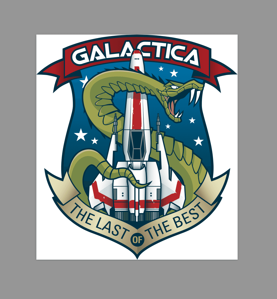 Battlestar Galactica Ship Patch Set (5)