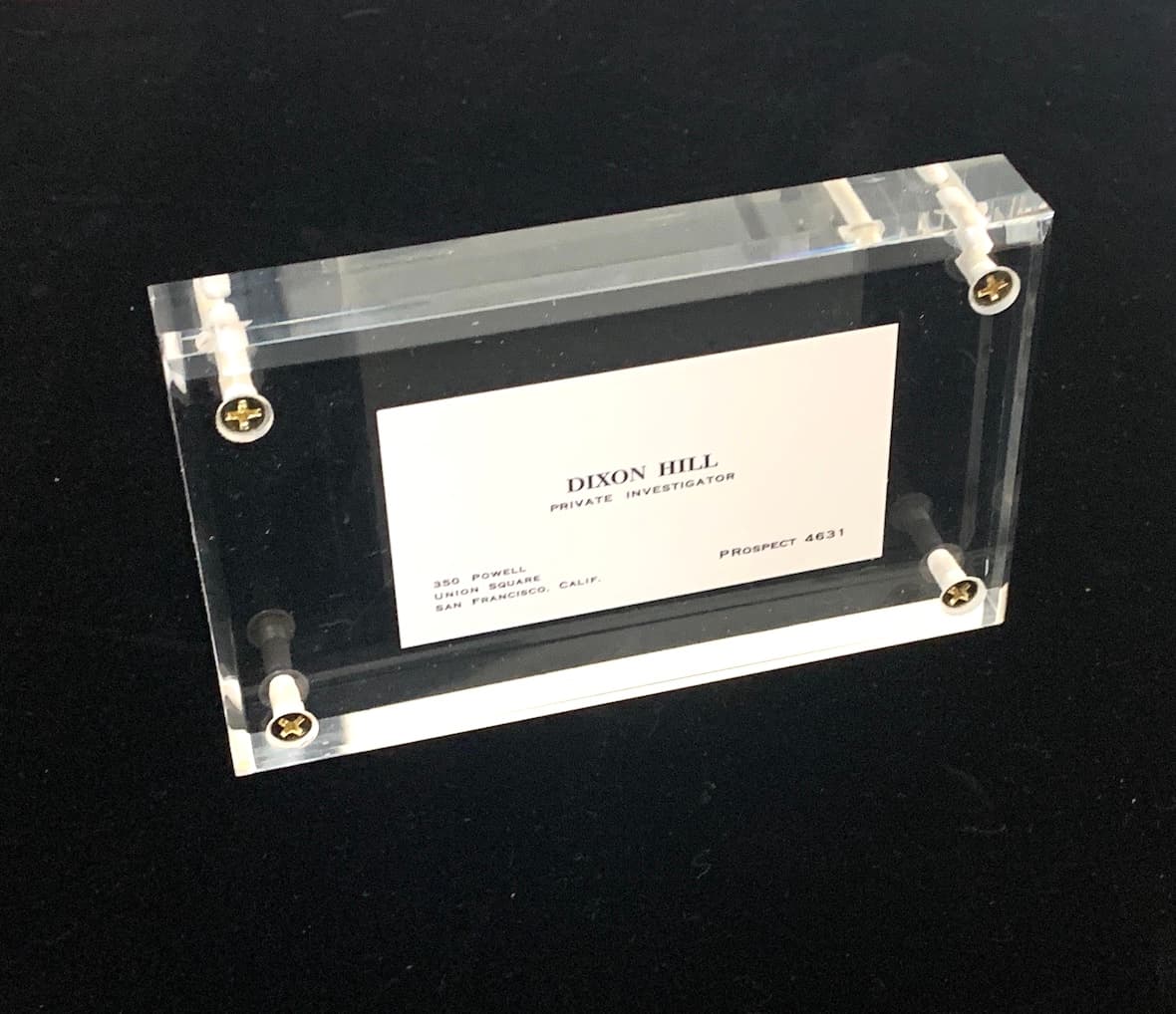 Dixon Hill Business Card Desk Display