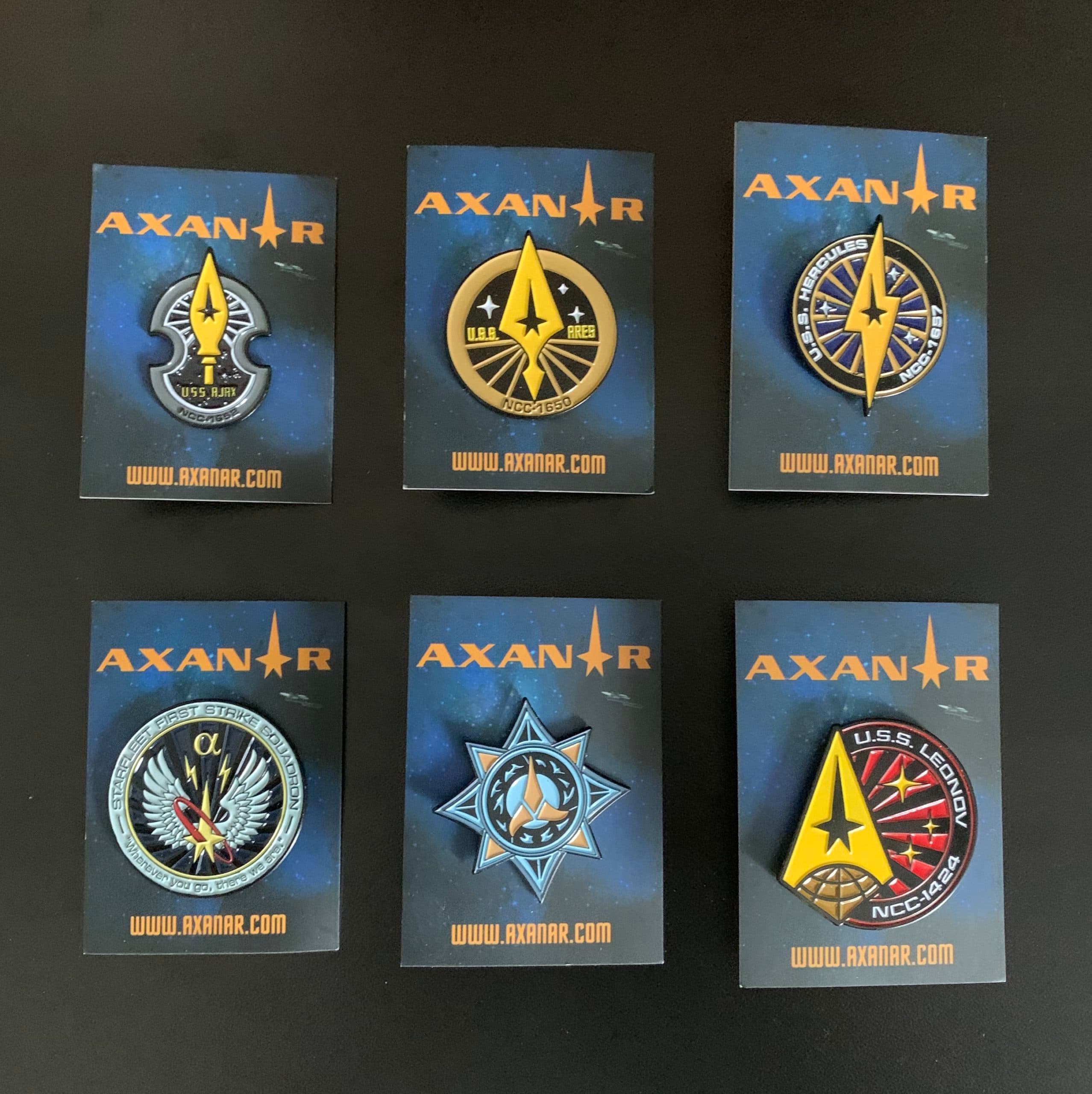 Axanar Collectors Pin Sets # 1 & # 2 Combo