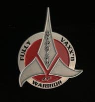 "Fully Vaccinated" Klingon Warrior Pin