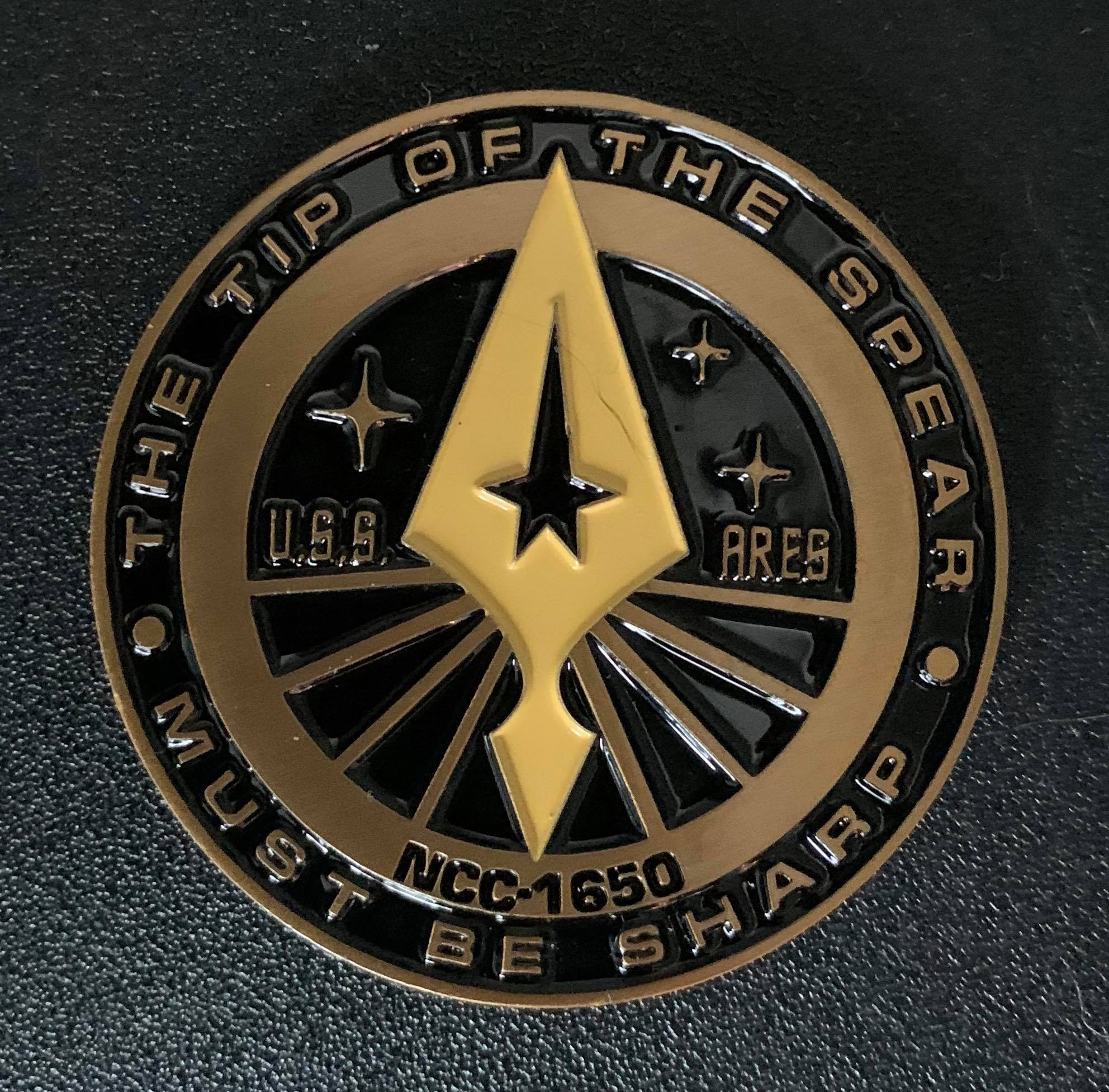 U.S.S. Ares challenge coin — Tip of the Spear