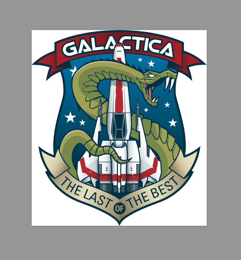 Battlestar Galactica Ship Patch Set (5)