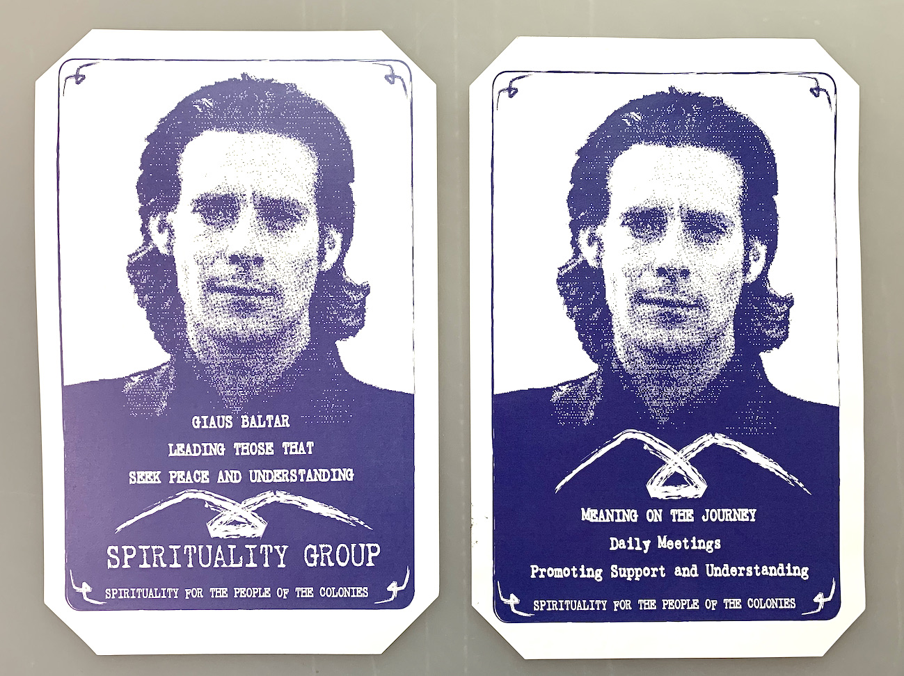 Battlestar Galactica Baltar Spirituality Flyers w/ COA