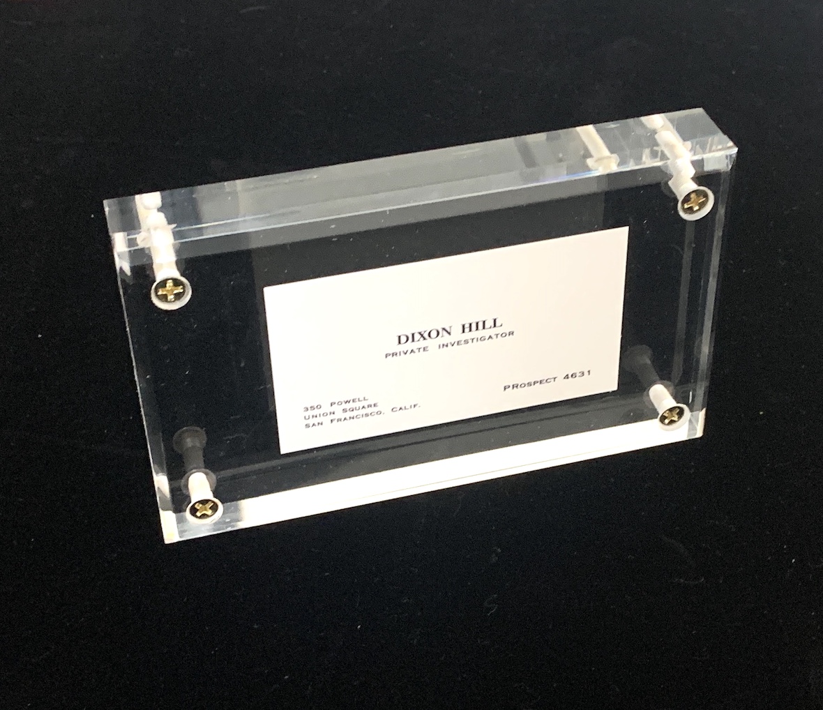 Dixon Hill Business Card Desk Display
