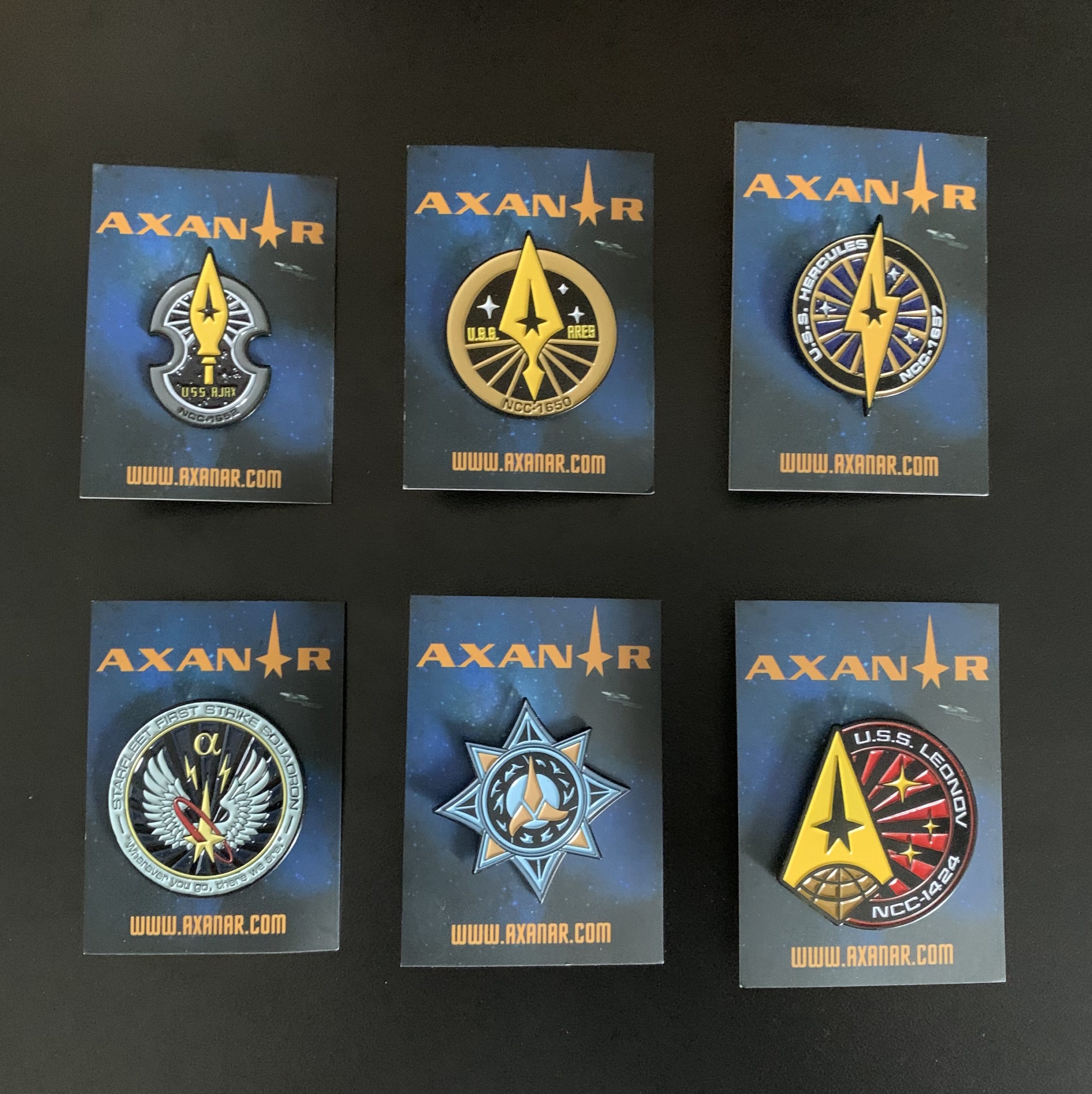 Axanar Collectors Pin Sets # 1 & # 2 Combo